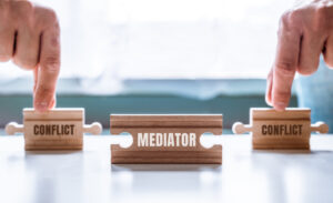 puzzle pieces representing conflict and mediation