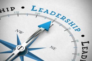 compass pointing to leadership